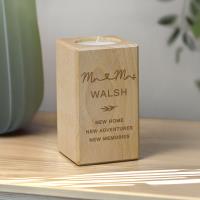 Personalised Wedding Wooden Tealight Holder Extra Image 1 Preview